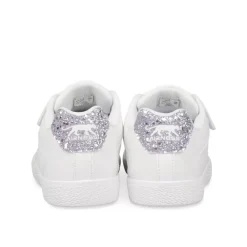 Baskets BLANC Fille Motif Paillettes Scratch