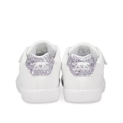 Baskets BLANC Fille Motif Paillettes Scratch