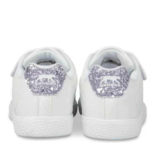 Baskets BLANC Fille Motif Uni Scratch