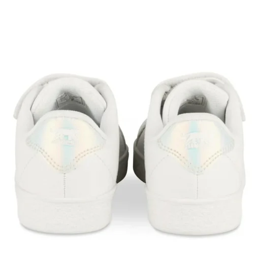 Baskets BLANC Fille Motif Uni Scratch