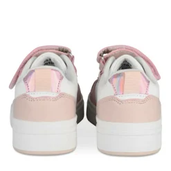 Baskets BLANC Fille Motif Uni Scratch