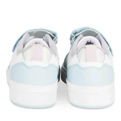 Baskets BLANC Fille Motif Uni Scratch