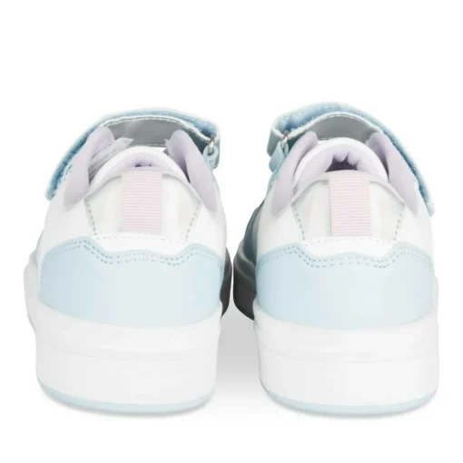 Baskets BLANC Fille Motif Uni Scratch
