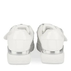 Baskets BLANC Fille Motif Chaîne Scratch