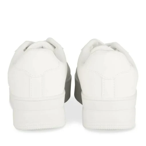 Baskets BLANC Fille Motif Uni Lacets