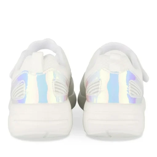 Baskets BLANC Fille Motif Uni A Enfiler