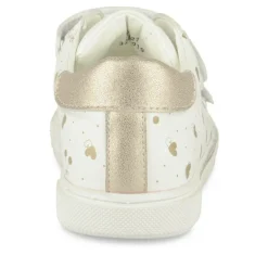 Baskets BLANC Fille Motif Coeurs Scratch