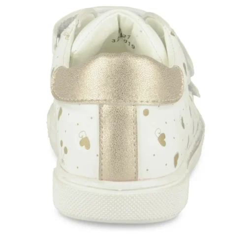 Baskets BLANC Fille Motif Coeurs Scratch