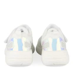 Baskets BLANC Fille Motif Uni Scratch