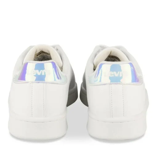 Baskets BLANC Fille Motif Uni Lacets