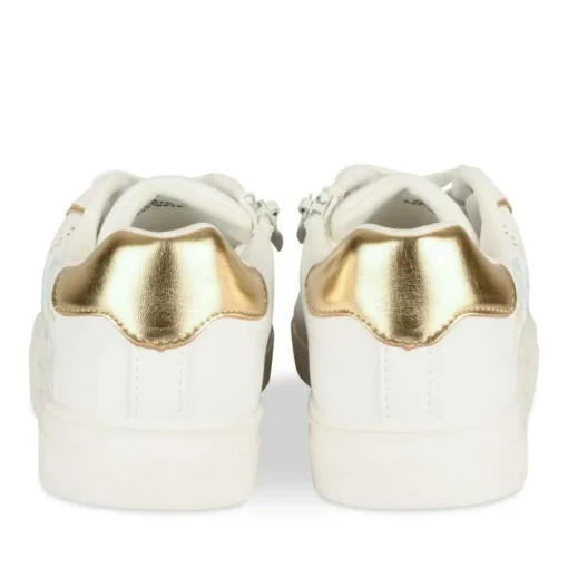 Baskets BLANC Fille Motif Fleuri Lacets