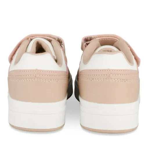 Baskets BLANC Fille Motif Uni Scratch