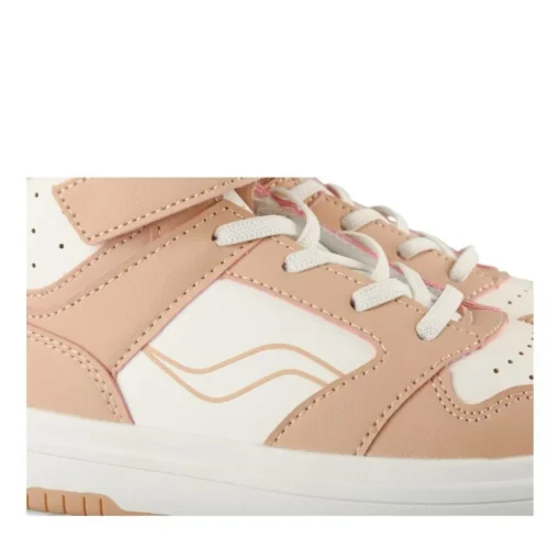Baskets BLANC Fille Motif Uni Scratch