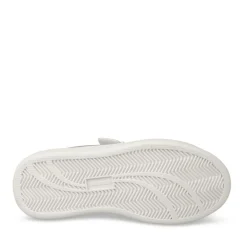 Baskets BLANC Fille Motif Uni Scratch