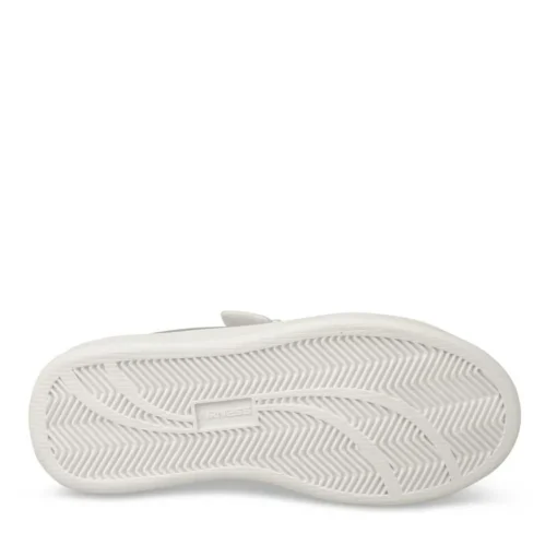 Baskets BLANC Fille Motif Uni Scratch