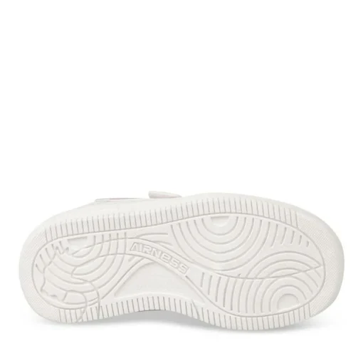 Baskets BLANC Fille Motif Uni Scratch