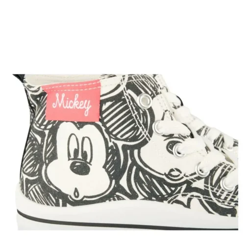Baskets BLANC Fille Motif Animal Lacets