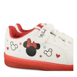 Baskets BLANC Fille Motif Paillettes Scratch