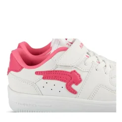 Baskets BLANC Fille Motif Uni Scratch