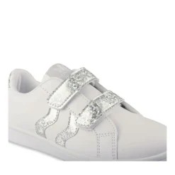 Baskets BLANC Fille Motif Uni Scratch