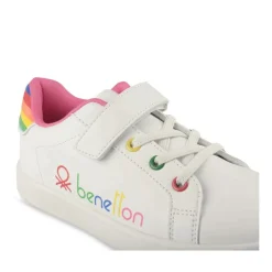 Baskets BLANC Fille Motif Multicolore Scratch