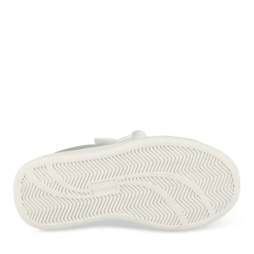 Baskets BLANC Fille Motif Uni Scratch