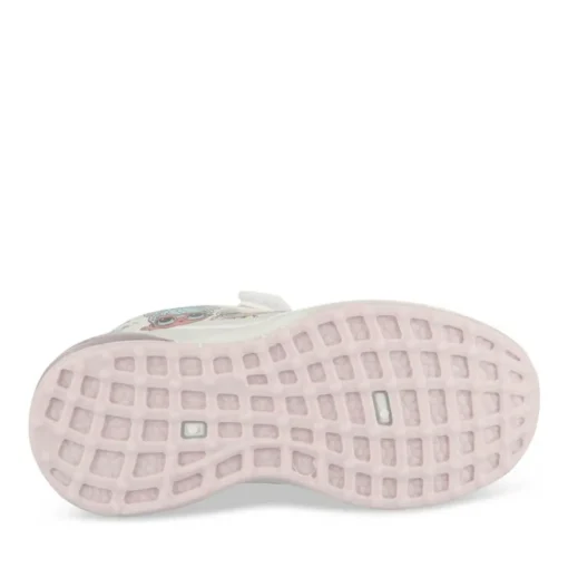 Baskets BLANC Fille Motif Uni Scratch