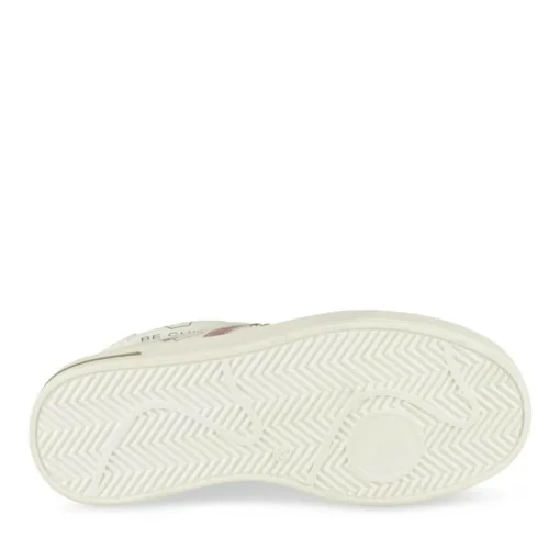 Baskets BLANC Fille Motif Paillettes Lacets