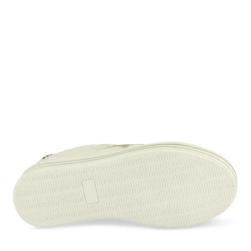 Baskets BLANC Fille Motif Paillettes Lacets