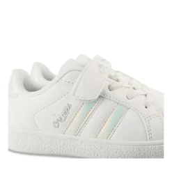 Baskets BLANC Fille Motif Uni Scratch