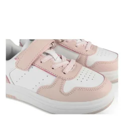 Baskets BLANC Fille Motif Uni Scratch