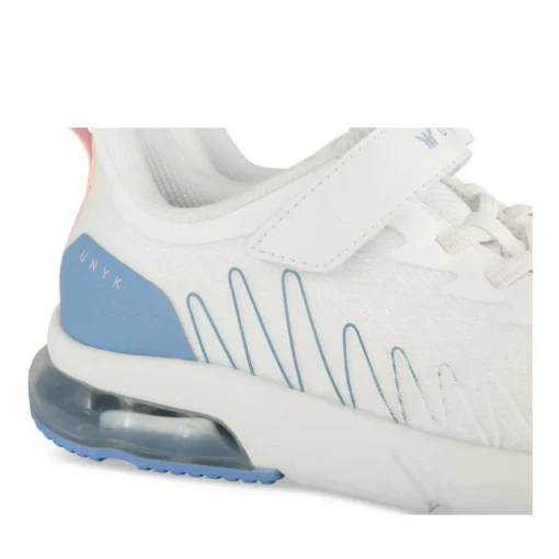 Baskets BLANC Fille Motif Uni Scratch
