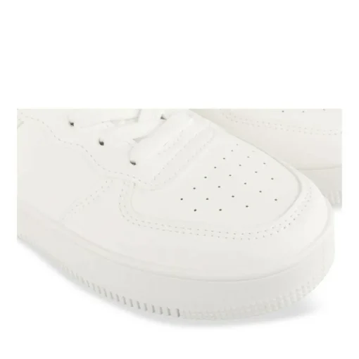 Baskets BLANC Fille Motif Uni Lacets