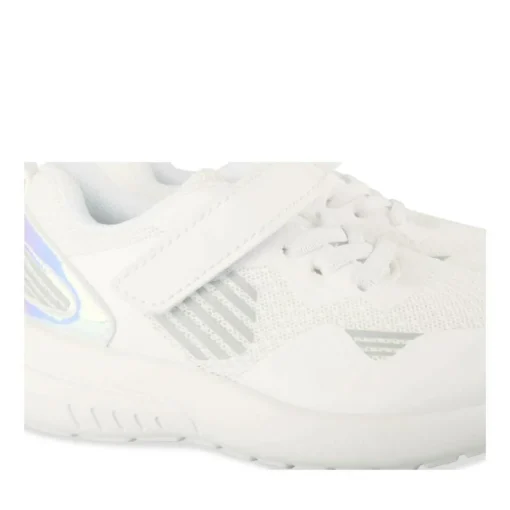 Baskets BLANC Fille Motif Uni Scratch