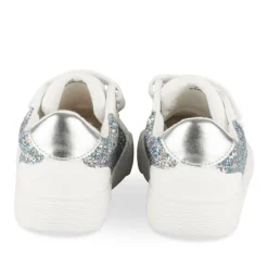 Baskets BLANC Fille Motif Paillettes Scratch