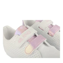 Baskets BLANC Fille Motif Uni Scratch