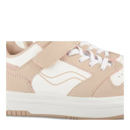 Baskets BLANC Fille Motif Uni Scratch