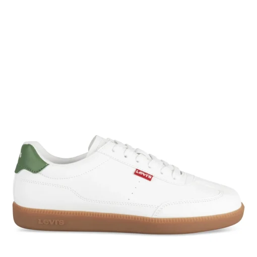 Baskets BLANC Garçon Motif Uni Scratch + Elastique