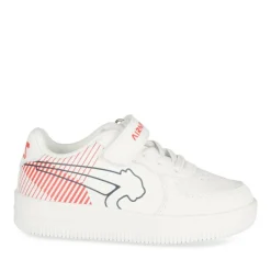 Baskets BLANC Garçon Motif Uni Scratch