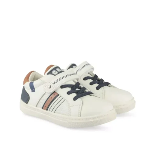 Baskets BLANC Garçon Motif Multicolore Scratch