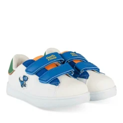 Baskets BLANC Garçon Motif Dinosaure Scratch