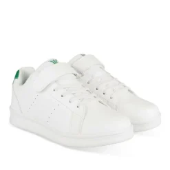 Baskets BLANC Garçon Motif Uni Scratch