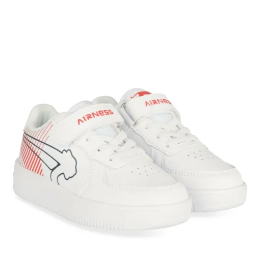 Baskets BLANC Garçon Motif Uni Scratch