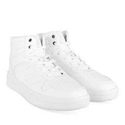 Baskets BLANC Garçon Motif Uni Lacets