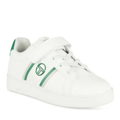 Baskets BLANC Garçon Motif Uni Scratch