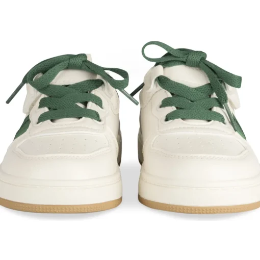 Baskets BLANC Garçon Motif Uni Scratch