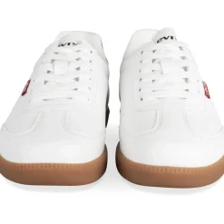 Baskets BLANC Garçon Motif Uni Scratch + Elastique