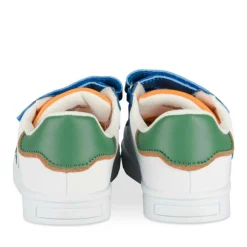 Baskets BLANC Garçon Motif Dinosaure Scratch