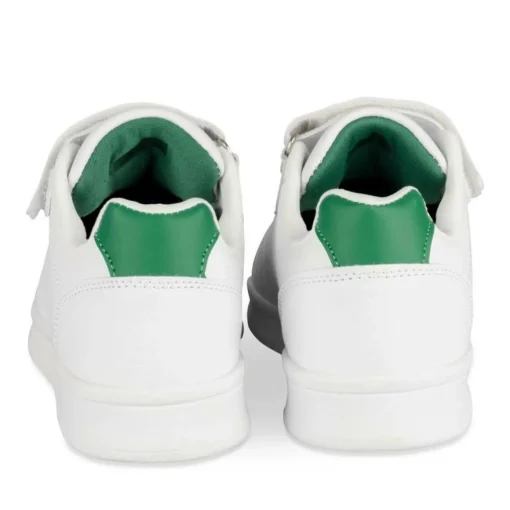 Baskets BLANC Garçon Motif Uni Scratch
