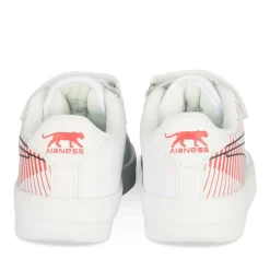 Baskets BLANC Garçon Motif Uni Scratch